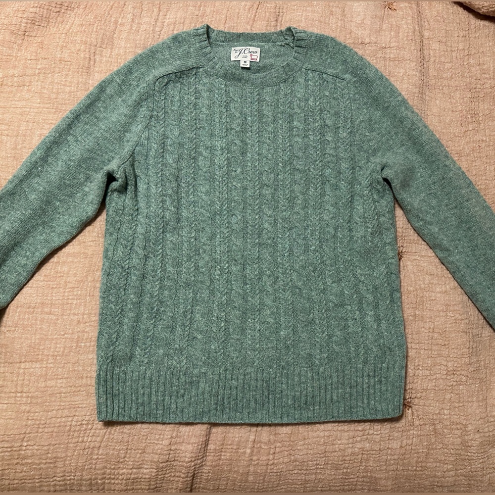 Green/teal JCREW wool sweater - Only worn once!